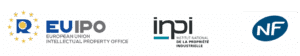 logos certifications INPI, EUIPO et NF