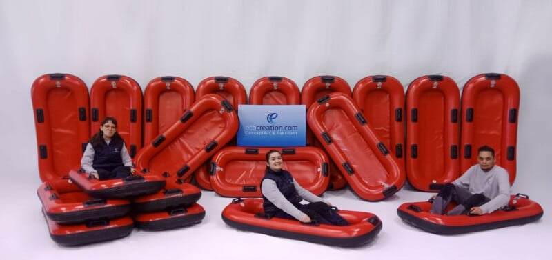 Bateaux glisse gonflables et étanches pour toboggan