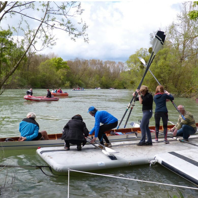Ponton spécifique aviron gonflable et étanche