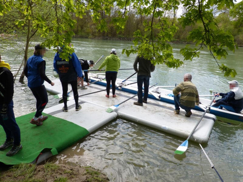 Ponton gonflable spécifique – Aviron