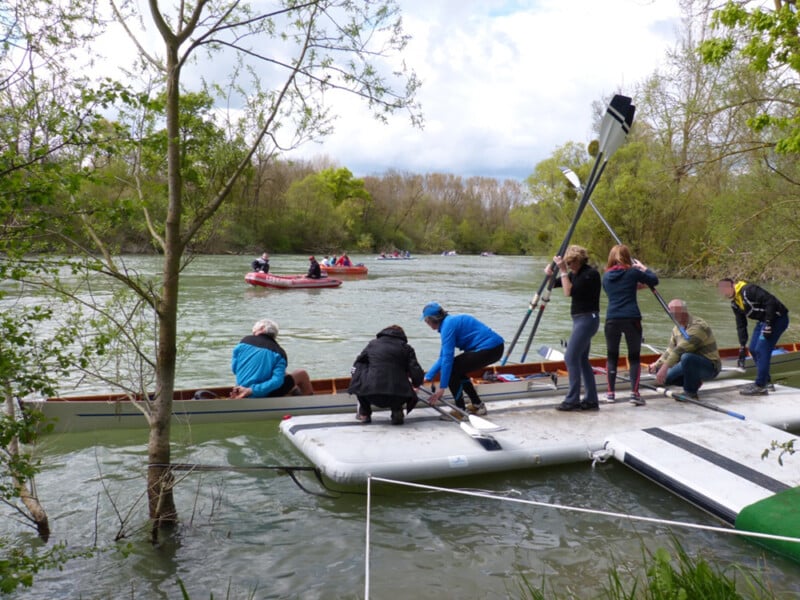 Ponton gonflable spécifique – Aviron