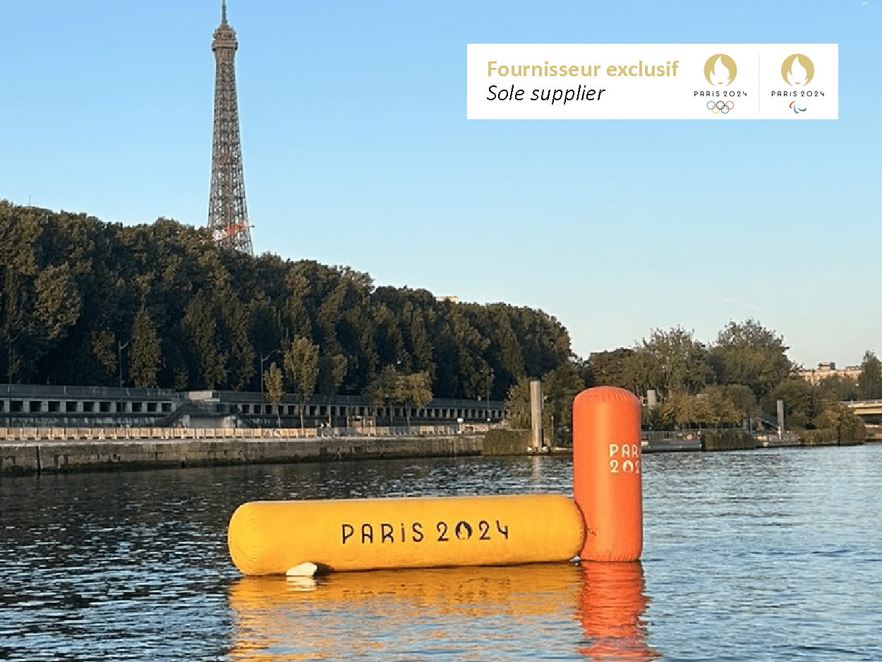 Cylindrical Buoy for Courses & Regattas Sole supplier of Paris 2024 inflatable buoy