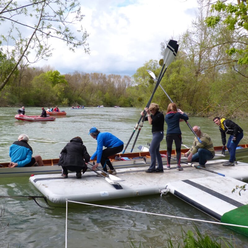 Ponton gonflable spécifique – Aviron