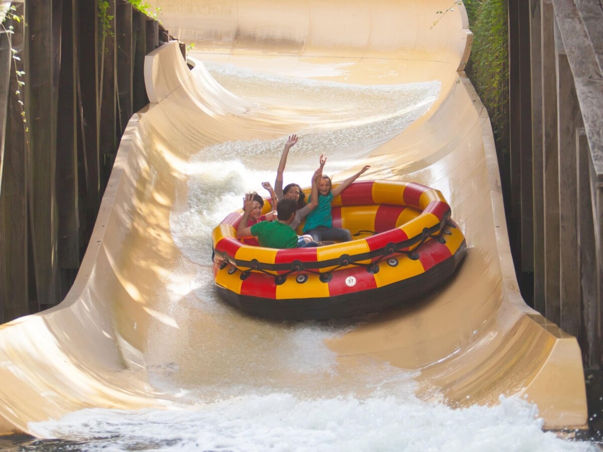 Bouée de rivière gonflable pour l'attraction Oxygénarium du Parc Astérix