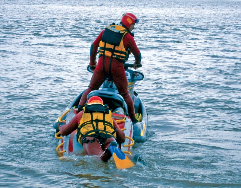 Planche de secours gonflable pour Yacht