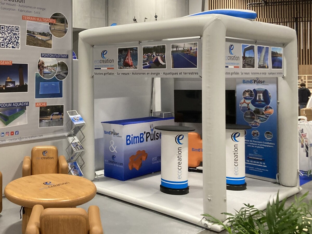 Stand gonflable pour salon professionnel et pour des événements