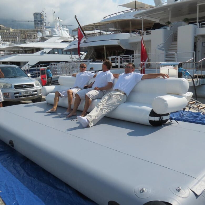 Banc gonflable pour yacht