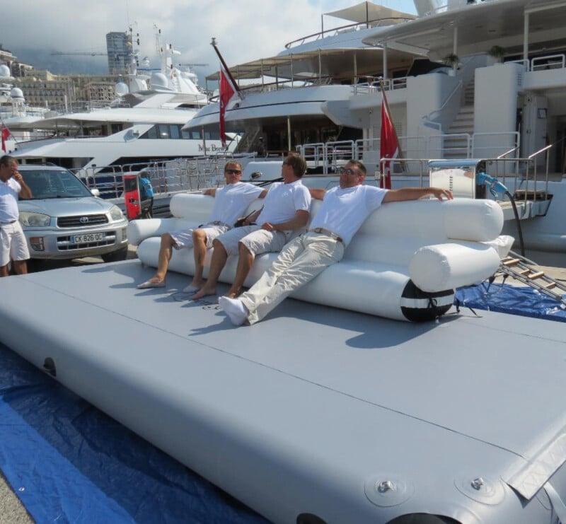 Banc gonflable pour yacht