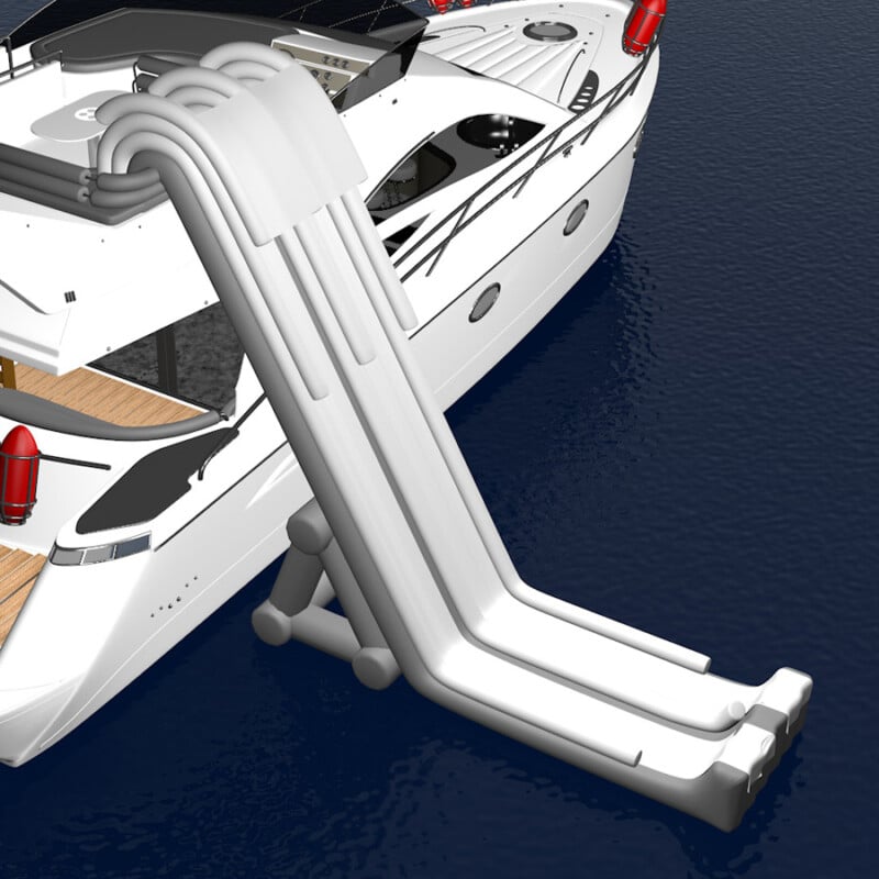 Toboggan gonflable et étanche pour Yacht