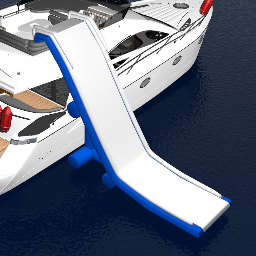 Toboggan gonflable et étanche pour Yacht