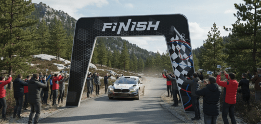 Inflatable finish arch