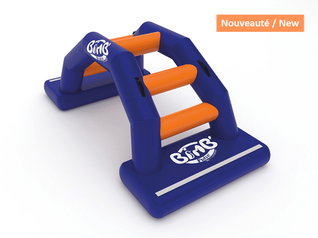 Module gonflable Echelle courbe par Eco Création pour camping, piscine, parc aquatique